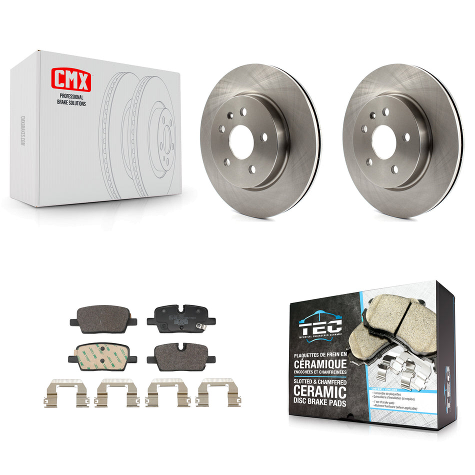Rear Disc Brake Rotors & Ceramic Pad Kit For Cadillac CT5 With Single Piston Caliper K8T-104781