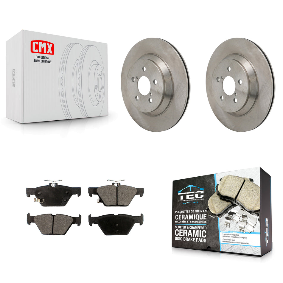 Rear Brake Rotor & Ceramic Pad Kit For 21-23 Subaru Crosstrek With Electric Parking K8T-104791