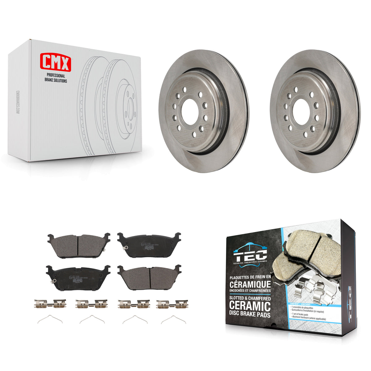 Rear Disc Brake Rotors And Ceramic Pads Kit For Ram 1500 Jeep Wagoneer Grand L K8T-104795