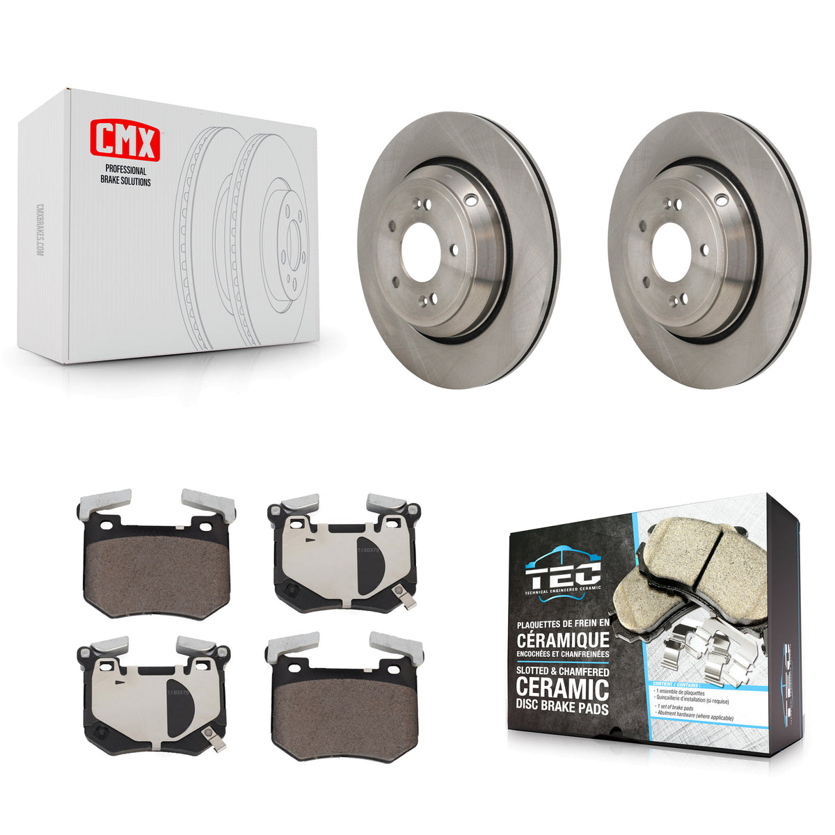 Rear Disc Brake Rotors And Ceramic Pads Kit For Genesis G70 Kia Stinger 3.3L K8T-104803
