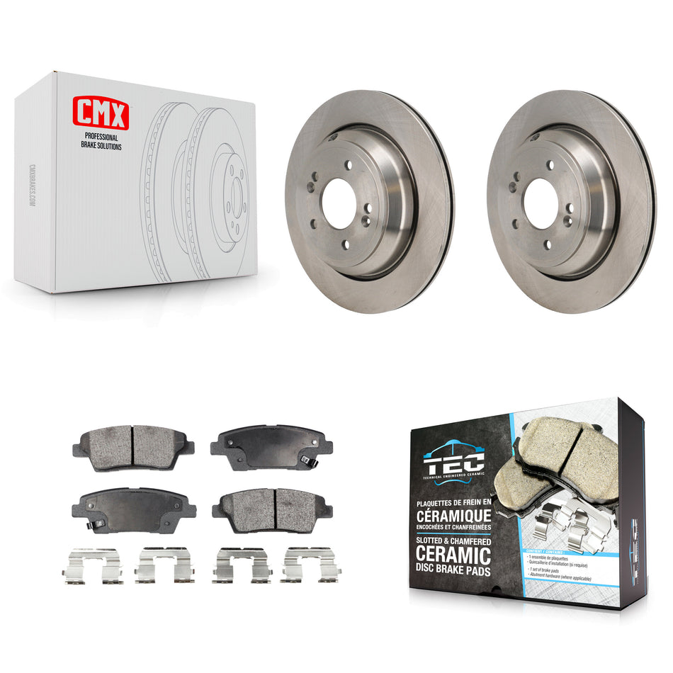 Rear Disc Brake Rotors And Ceramic Pads Kit For 2015 Kia K900 3.8L K8T-104806