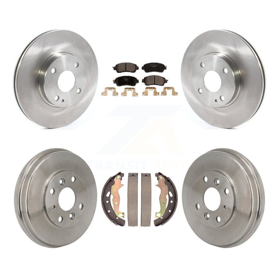 Front Rear Disc Brake Rotors Ceramic Pads And Drum Kit For Toyota Yaris iA Scion K8T-104815