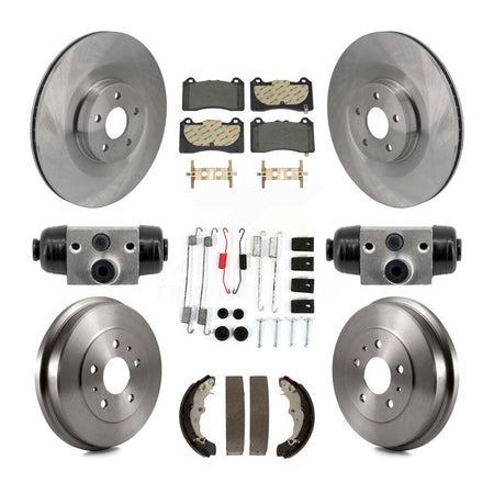 Front Rear Disc Brake Rotor Ceramic Pad & Drum Kit (9Pc) For 2016 Ford Focus RS FMSI=1004 K8T-104816