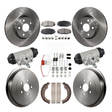 Front Rear Disc Brake Rotors Ceramic Pads And Drum Kit (9Pc) For Toyota Corolla K8T-104837