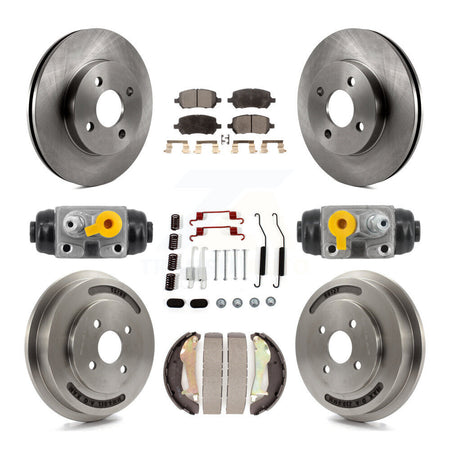 Front Rear Disc Brake Rotors Ceramic Pad & Drum Kit (9Pc) For Chevrolet Cobalt Pontiac G5 K8T-104847