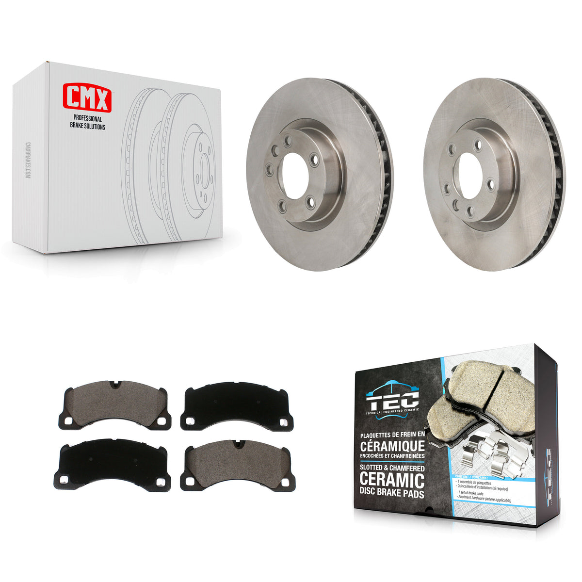 Front Disc Brake Rotors And Ceramic Pads Kit For Volkswagen Touareg Porsche Cayenne K8T-104854