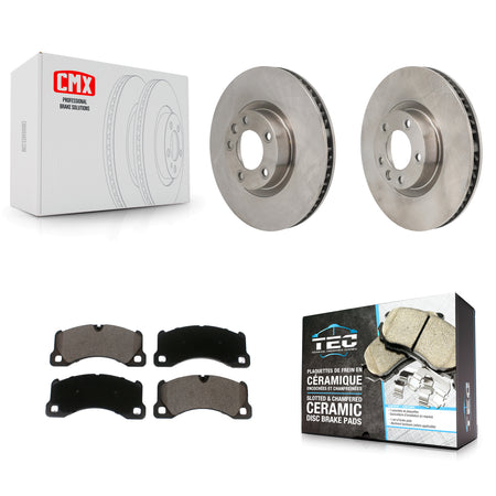 Front Disc Brake Rotors And Ceramic Pads Kit For Volkswagen Touareg Porsche Cayenne K8T-104854