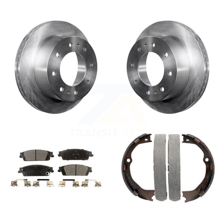 Rear Disc Rotors Ceramic Pads Parking Shoes Kit For Chevrolet Suburban With 8 Lug Wheels K8T-105381