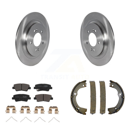 Rear Disc Rotors Ceramic Pads And Parking Brake Shoes Kit For Kia Sportage Hyundai Tucson K8T-105392