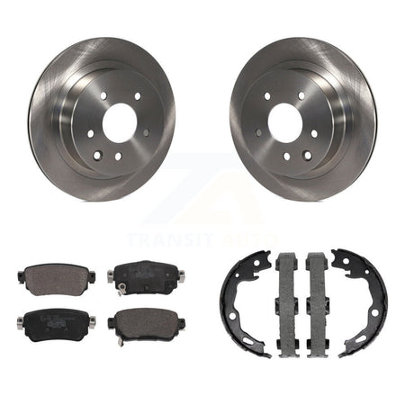 Rear Disc Rotors Ceramic Pads And Parking Brake Shoes Kit For 2019 Nissan Rogue Sport S K8T-105424