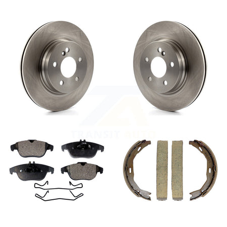 Rear Disc Rotors Ceramic Pads And Parking Shoes Kit For Mercedes-Benz C300 C350 E350 C250 K8T-105428
