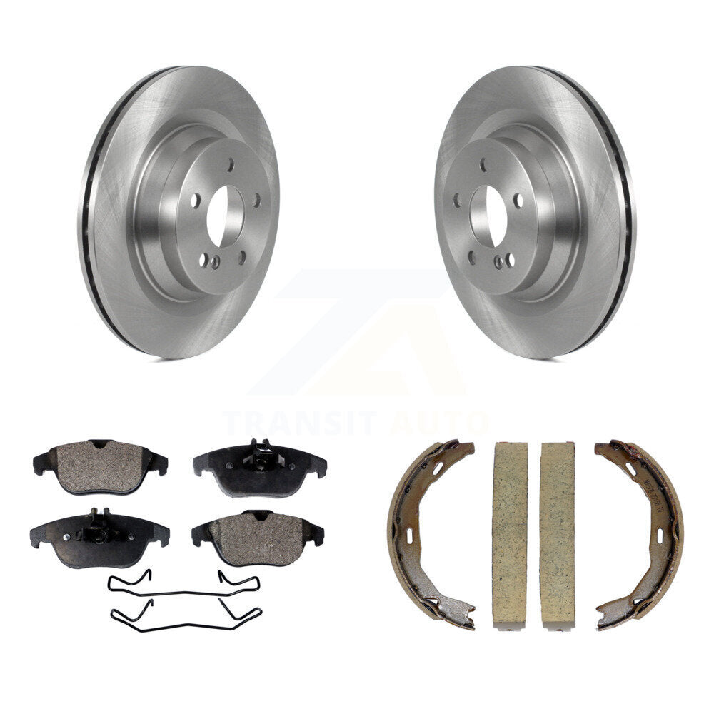 Rear Disc Rotors Ceramic Pads And Parking Brake Shoes Kit For Mercedes-Benz E550 K8T-105430
