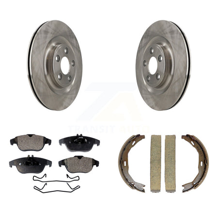 Rear Disc Rotors Ceramic Pads Parking Shoes Kit For Mercedes-Benz E400 Convertible Coupe K8T-105433