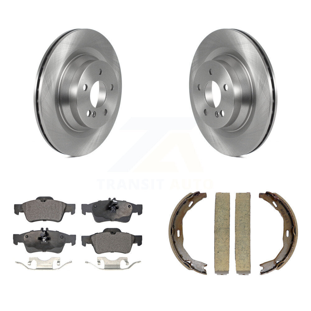 Rear Disc Rotors Ceramic Pads And Parking Brake Shoes Kit For Mercedes-Benz E550 K8T-105438