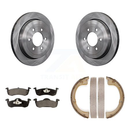 Rear Disc Rotors Ceramic Pads And Parking Shoes Kit For Ford Expedition Lincoln Navigator K8T-105450