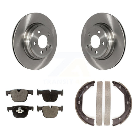 Rear Disc Rotors Ceramic Pads Parking Shoes Kit For BMW 330i xDrive 328i 335i 428i 340i 3 K8T-105469
