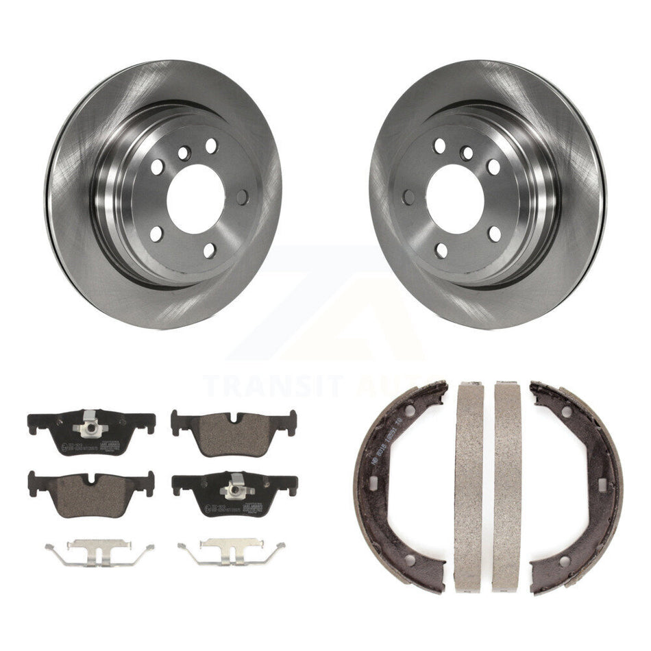 Rear Disc Rotors Ceramic Pads & Parking Shoes Kit For BMW 328i xDrive 330i 320i 428i 328d K8T-105473