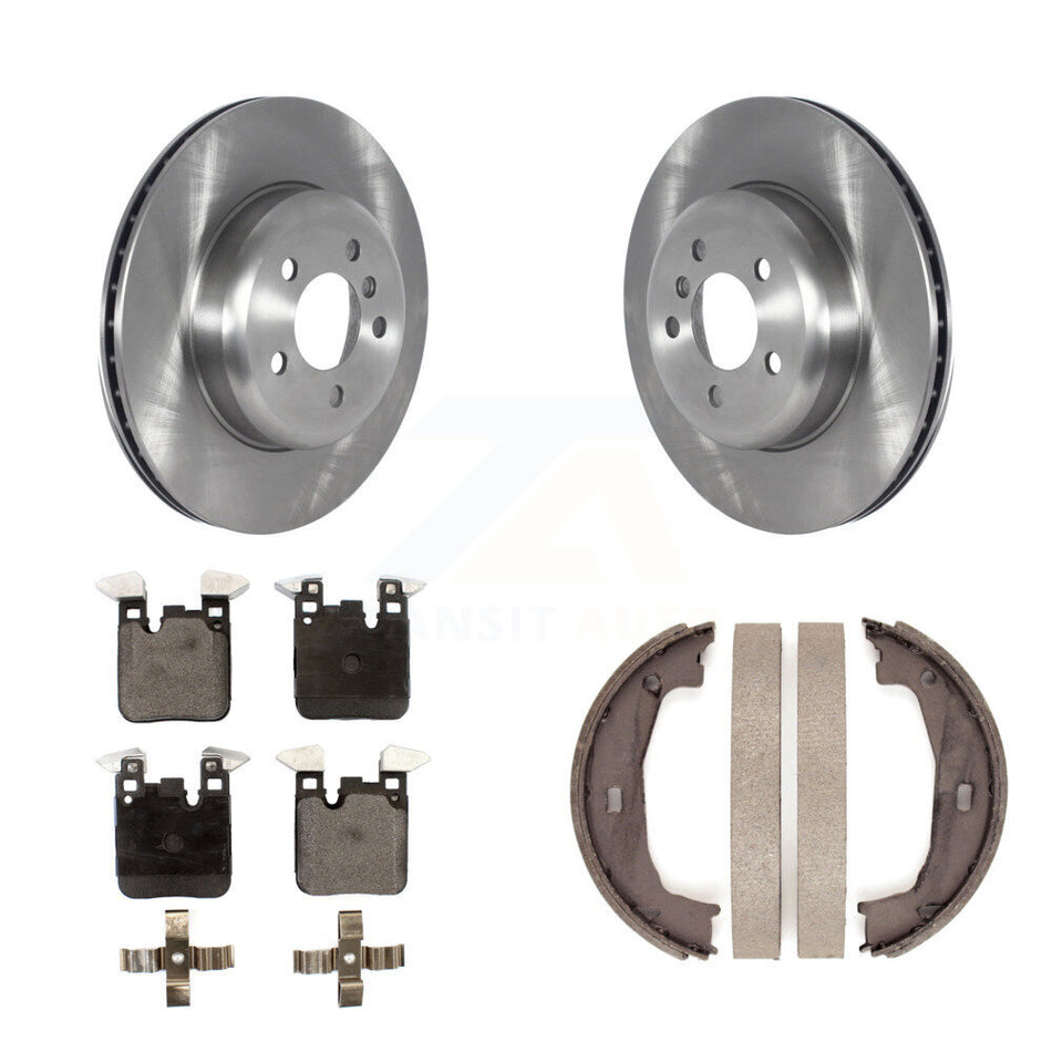 Rear Disc Rotors Ceramic Pads And Parking Brake Shoes Kit For BMW 428i xDrive 328i K8T-105476