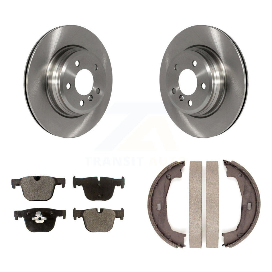 Rear Disc Rotors Ceramic Pads Parking Brake Shoes Kit For BMW 428i xDrive Gran Coupe 328i K8T-105480