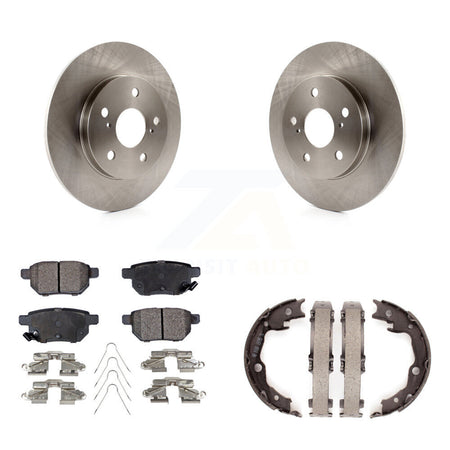 Rear Disc Rotors Ceramic Pads And Parking Brake Shoes Kit For Toyota Matrix Pontiac Vibe K8T-105529