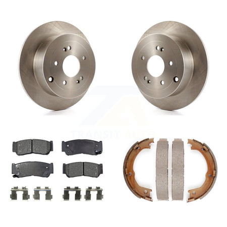 Rear Disc Rotors Ceramic Pads And Parking Brake Shoes Kit For 2007-2009 Hyundai Santa Fe K8T-105538