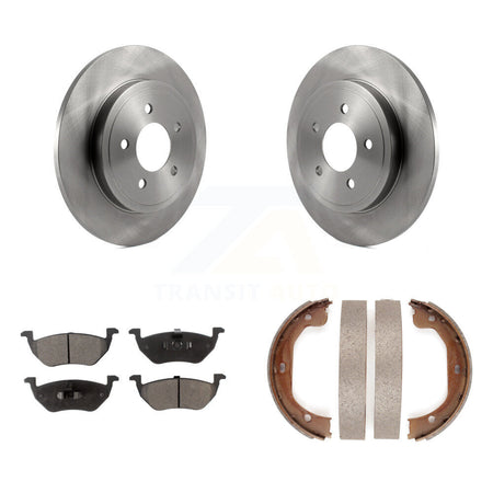 Rear Disc Rotors Ceramic Pads And Parking Shoes Kit For Ford Escape Mazda Tribute Mercury K8T-105640