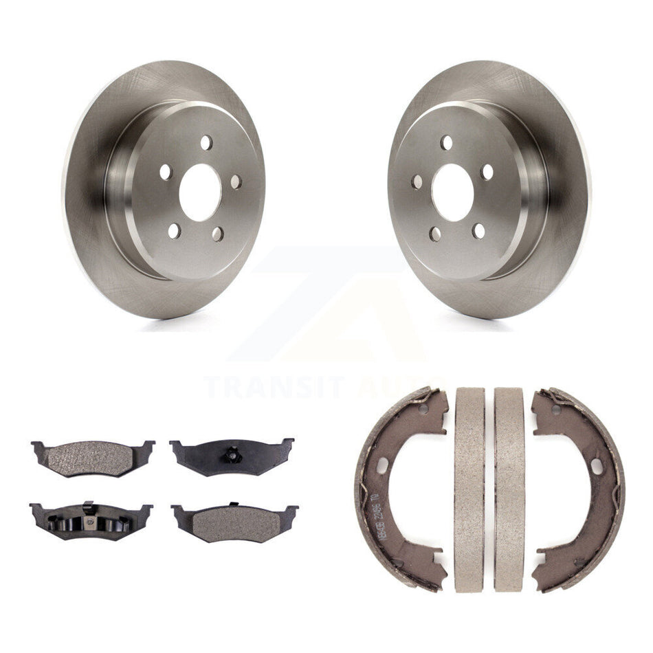 Rear Disc Rotors Ceramic Pads And Parking Shoes Kit For Chrysler PT Cruiser Sebring Neon K8T-105653