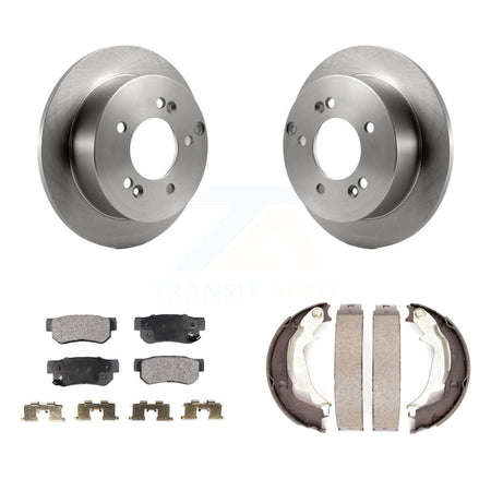Rear Disc Rotors Ceramic Pads Parking Shoes Kit For Hyundai Sonata XG350 Kia Optima XG300 K8T-105659