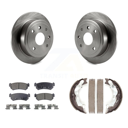 Rear Disc Rotors Ceramic Pads And Parking Brake Shoes Kit For Suzuki Forenza Reno K8T-105683