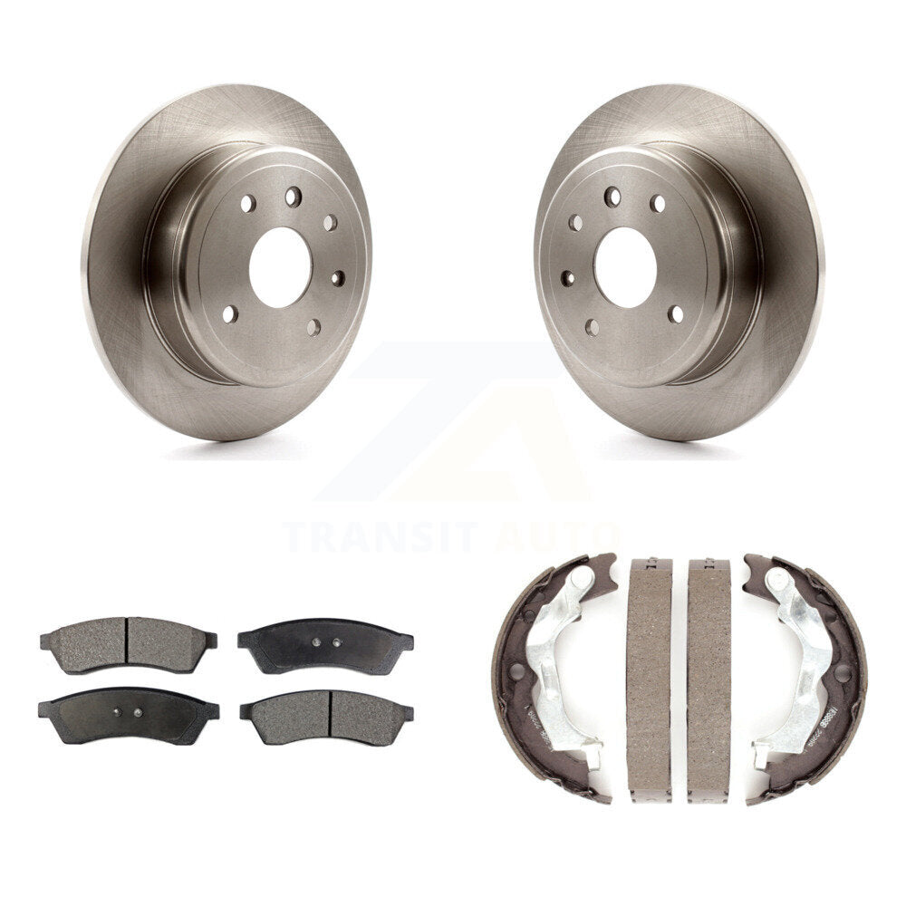 Rear Disc Rotors Ceramic Pads And Parking Brake Shoes Kit For 2004-2006 Suzuki Verona K8T-105684