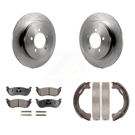Rear Disc Rotors Ceramic Pads And Parking Shoes Kit For Ford Explorer Mercury Mountaineer K8T-105690