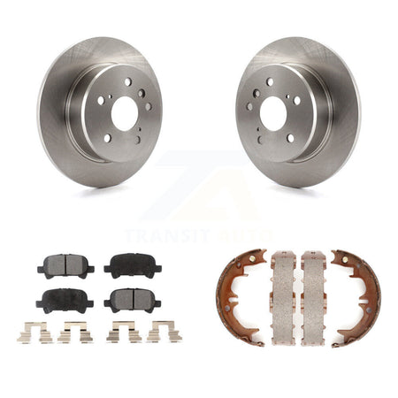 Rear Disc Rotors Ceramic Pads And Parking Brake Shoes Kit For 2000-2004 Toyota Avalon K8T-105712