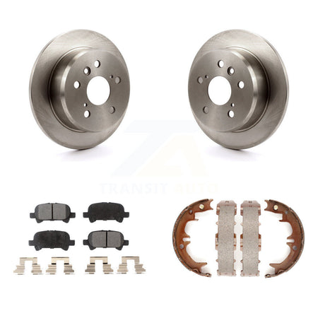 Rear Disc Rotors Ceramic Pads And Parking Brake Shoes Kit For Toyota Camry Solara Avalon K8T-105713