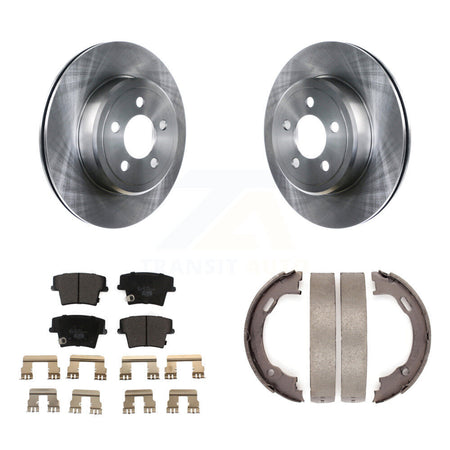 Rear Disc Rotors Ceramic Pads Parking Shoes Kit For Dodge Chrysler 300 Charger Challenger K8T-105734