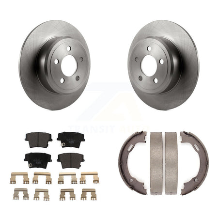 Rear Disc Rotors Ceramic Pads Parking Shoes Kit For Dodge Chrysler 300 Charger Challenger K8T-105735