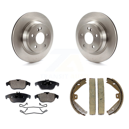 Rear Disc Rotors Ceramic Pads And Parking Brake Shoes Kit For Mercedes-Benz GLK350 GLK250 K8T-105759