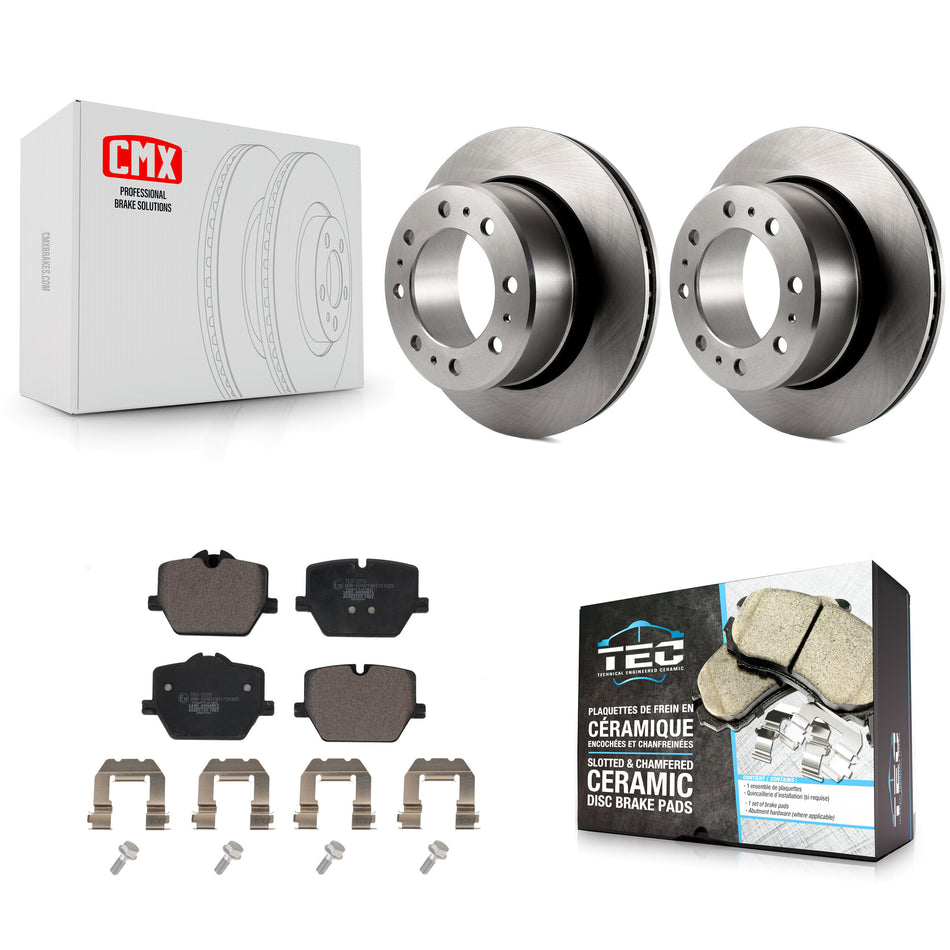 Rear Disc Brake Rotors And Ceramic Pad Kit For 2023-2024 Ram 3500 With Single Wheels K8T-105764