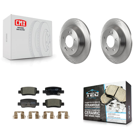 Rear Disc Brake Rotors And Ceramic Pads Kit For Kia Seltos With Electric Parking K8T-105769
