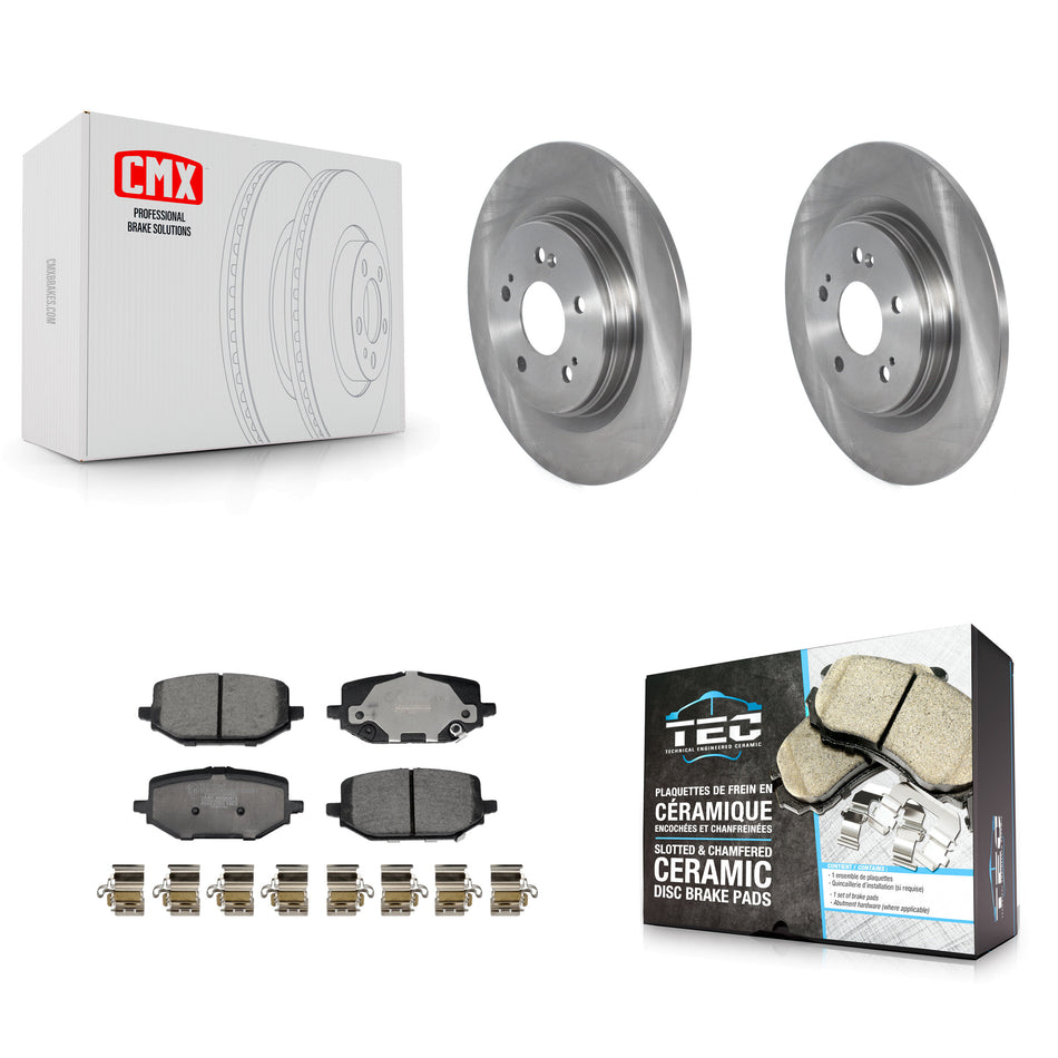 Rear Disc Brake Rotors And Ceramic Pads Kit For 2023-2024 Honda Pilot K8T-105771