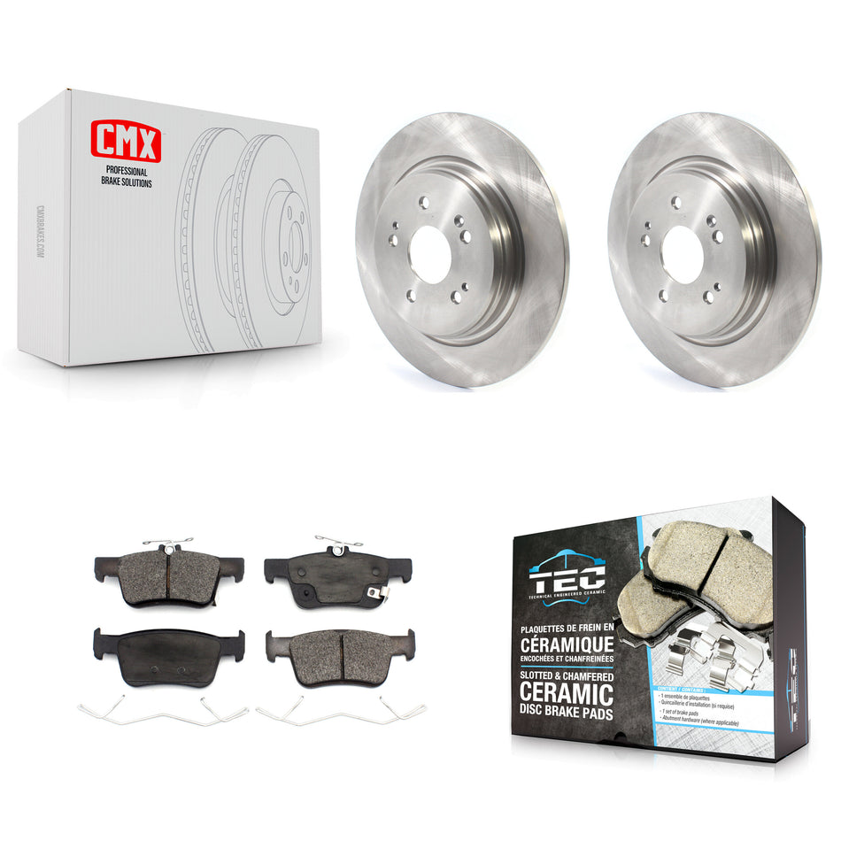 Rear Disc Brake Rotors And Ceramic Pads Kit For 2022-2024 Acura RDX K8T-105772