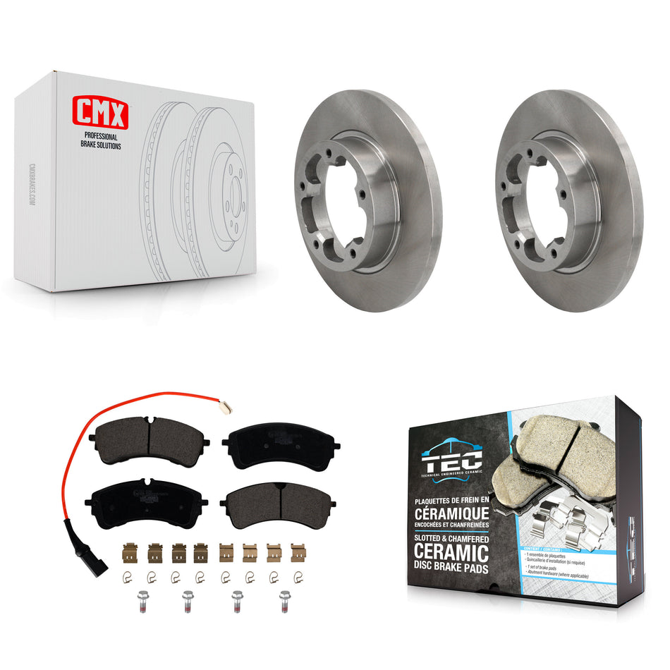 Rear Brake Rotor & Ceramic Pad Kit For 2022-2023 Ford E-Transit Without Heavy Duty Brakes K8T-105776