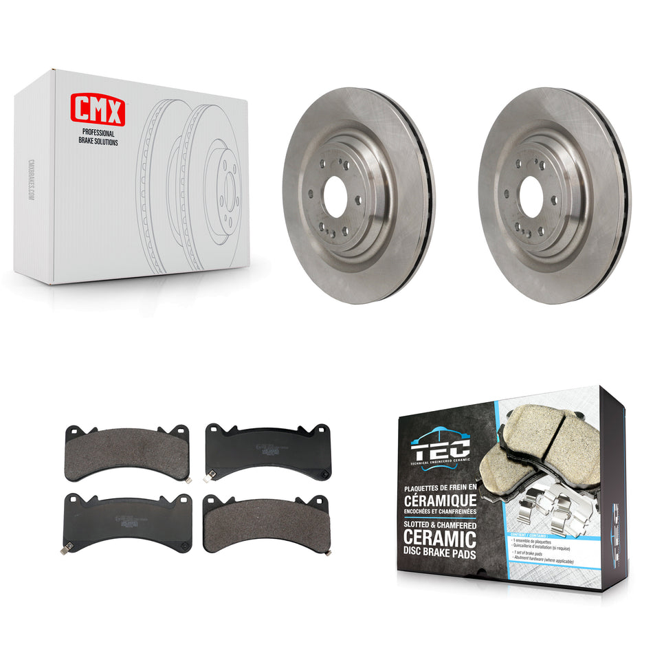 Front Brake Rotor & Ceramic Pad Kit For GMC Sierra 1500 Chevrolet Silverado Tahoe Limited K8T-105784
