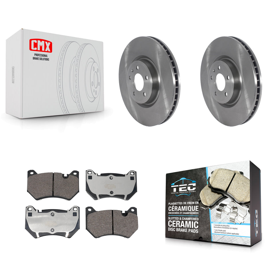 Front Disc Brake Rotor & Ceramic Pad Kit For 2021 Audi Q5 With 350mm Diameter K8T-105785