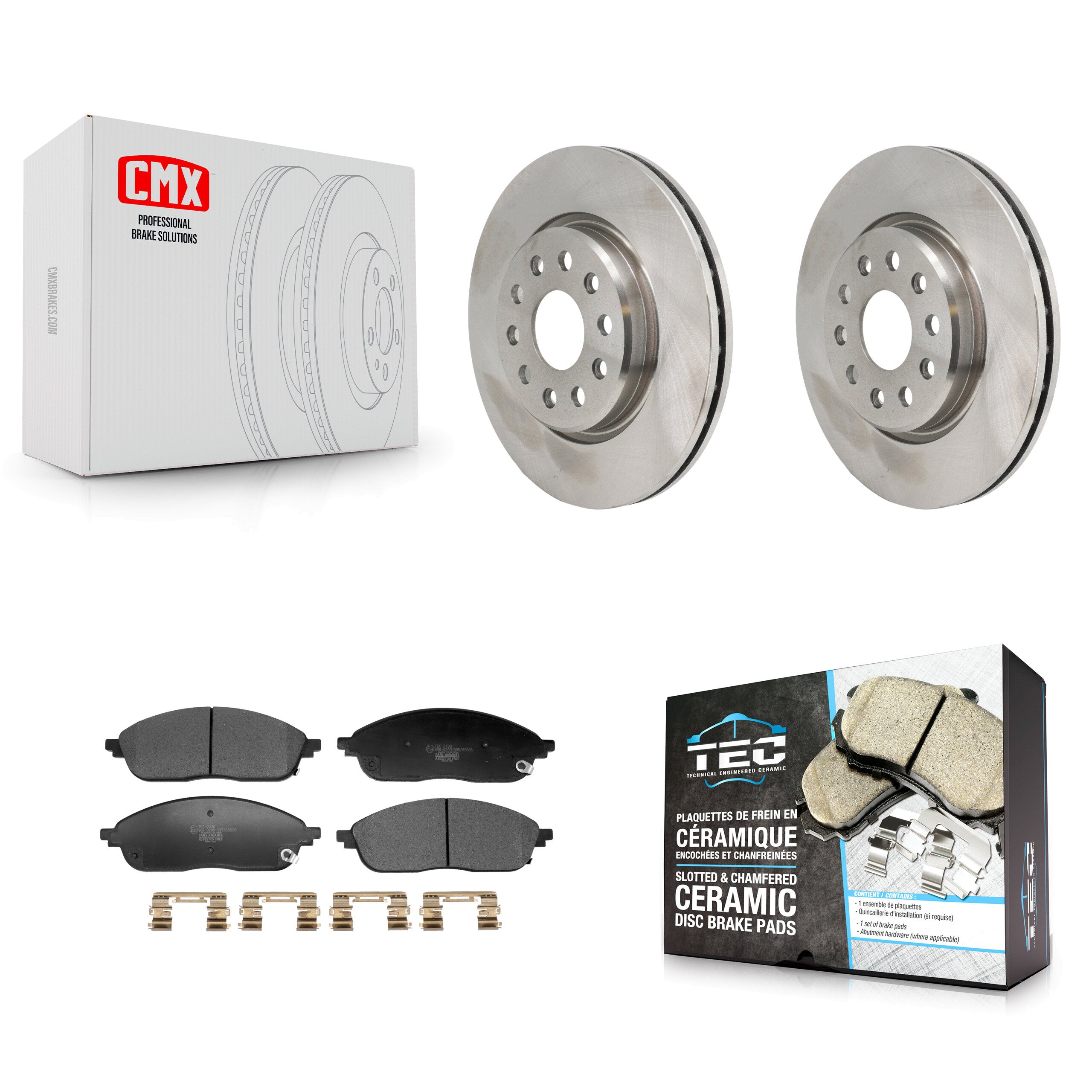 Front Disc Brake Rotors And Ceramic Pads Kit For Jeep Grand Cherokee L K8T-105786