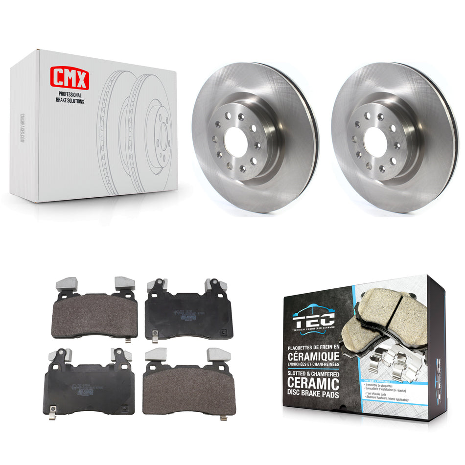 Front Disc Brake Rotors And Ceramic Pads Kit For Cadillac Chevrolet Camaro CTS CT6 K8T-105794
