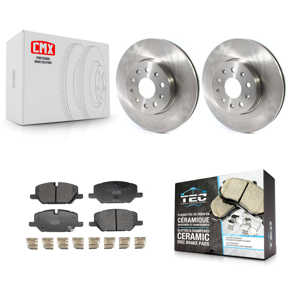 Front Disc Brake Rotors And Ceramic Pads Kit For Chevrolet Camaro LT K8T-105796