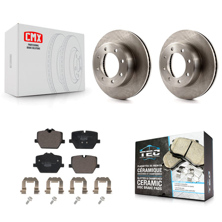 Front Disc Brake Rotor And Ceramic Pad Kit For 2023-2024 Ram 3500 With Single Rear Wheels K8T-105808