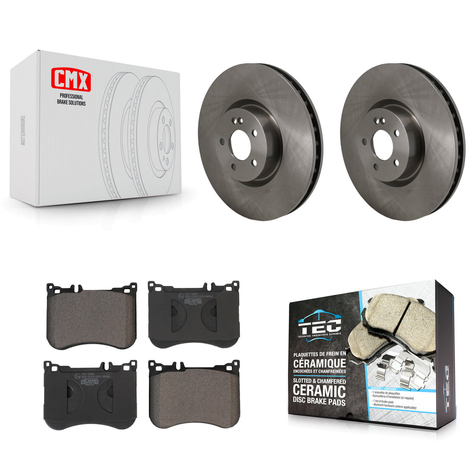 Front Disc Brake Rotors And Ceramic Pads Kit For Mercedes-Benz E53 AMG K8T-105811