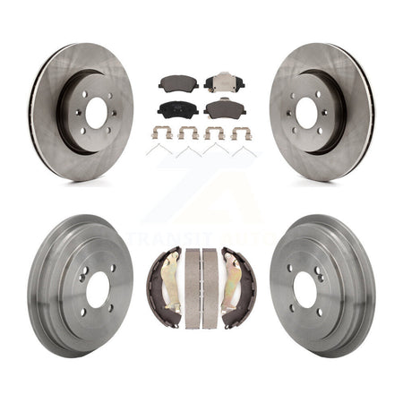 Front Rear Disc Brake Rotors Ceramic Pads And Drum Kit For Kia Rio Hyundai Accent K8T-105816