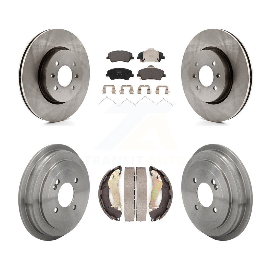 Front Rear Disc Brake Rotors Ceramic Pads And Drum Kit For Kia Rio Hyundai Accent K8T-105816